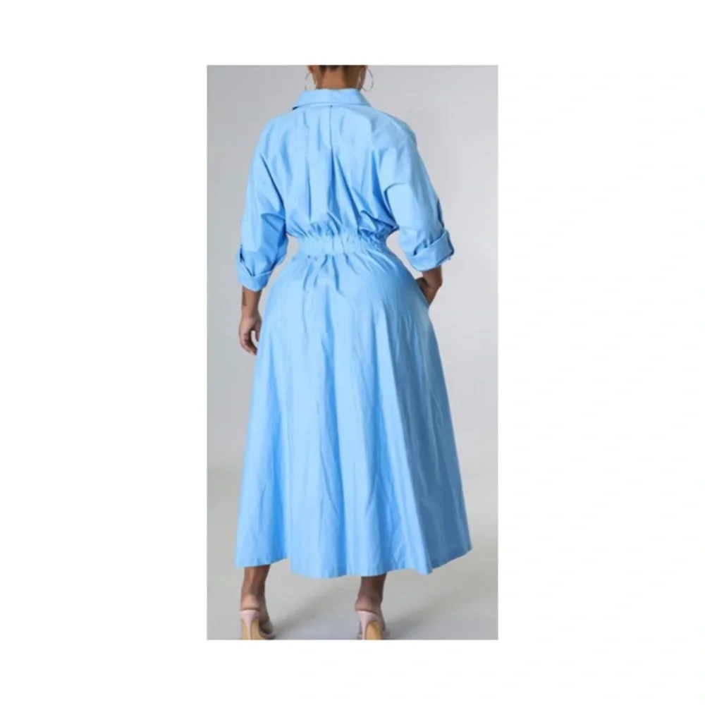 Light Blue Cinched-Waist Shirt
Dress - Picture 2 of 7